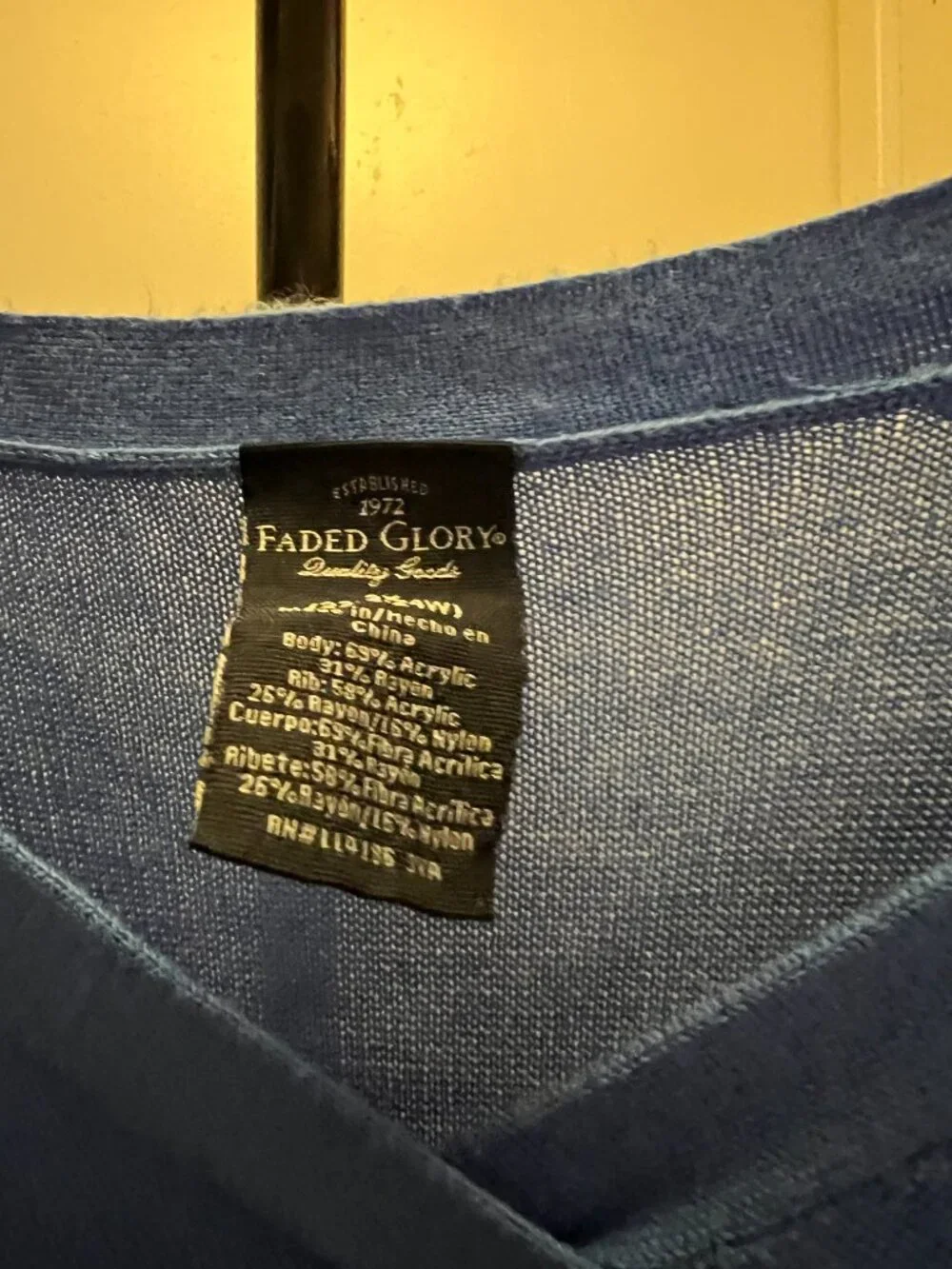 Faded Glory Royal Blue Sweater W 3X - Picture 2 of 3
